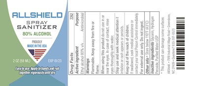 2262 AllShield Spray Sanitizer   2 oz. Boston Bottle 01